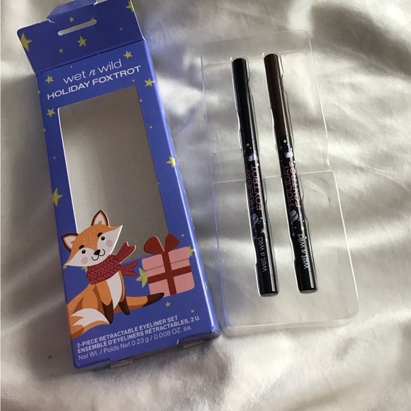 New Foxtrot Limited 2 Retractable Eyeliner Set Blackest and Brown In Box - Picture 3 of 3